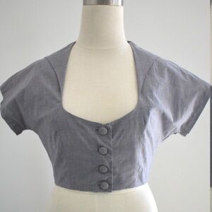 Vintage Retro Cotton Crop Top